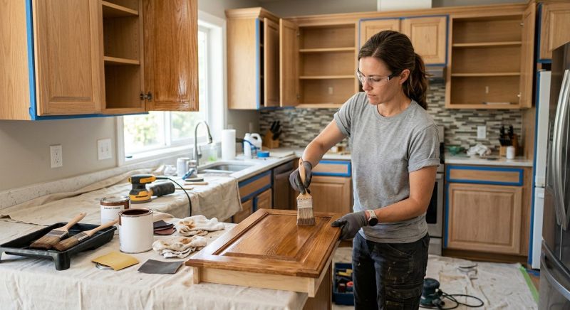 Kitchen Cabinet Staining in Kokomo, IN