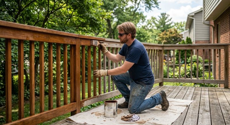 Railing Staining in Waco, TX