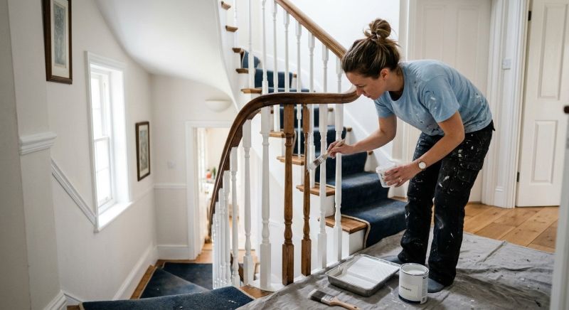Banister Painting in Kansas City, KS