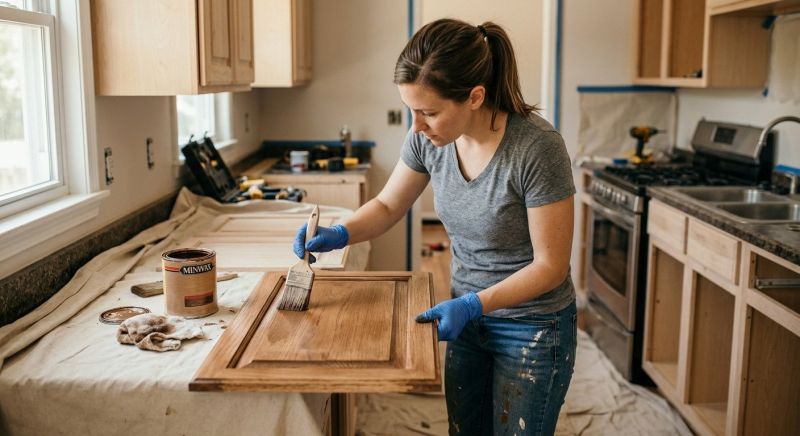 Built In Cabinetry Staining in Dayton, OH