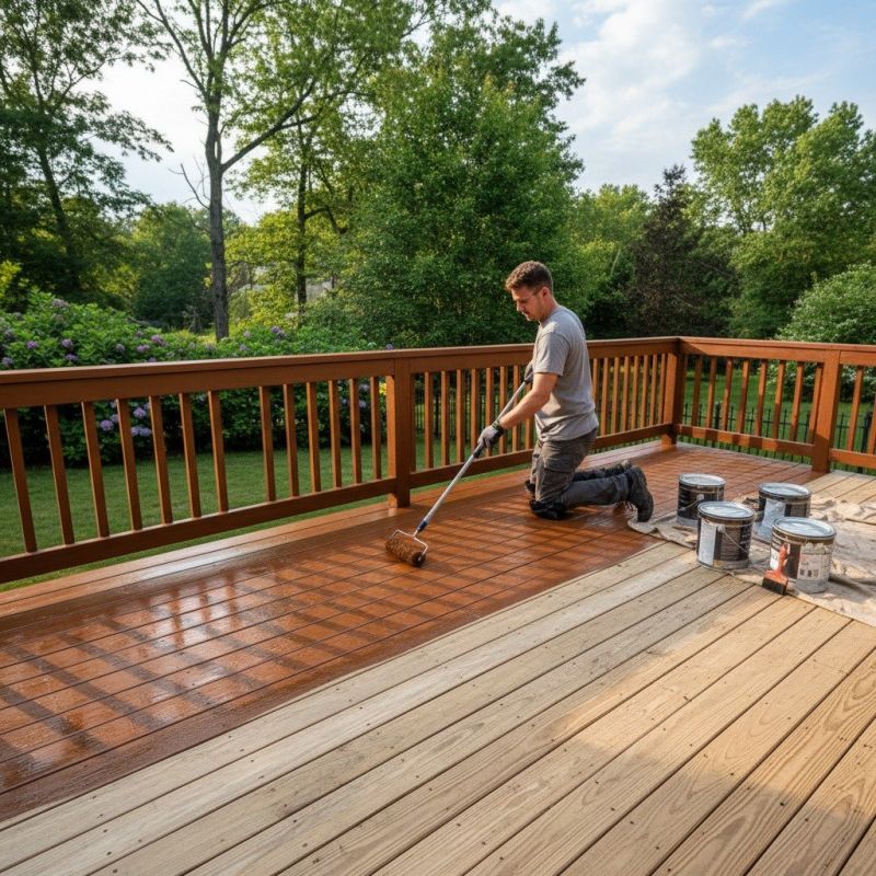 Deck Posts Painting in Waco, TX