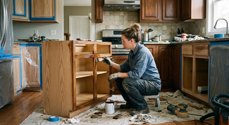 Kitchen Cabinet Staining in Cincinnati, OH