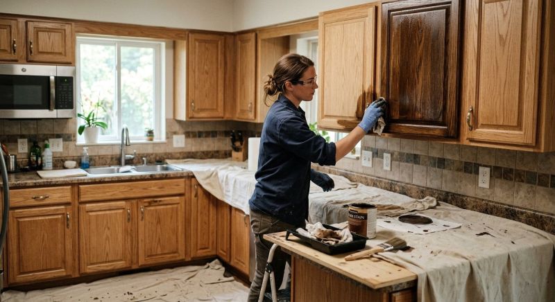 Kitchen Cabinet Staining in Terre Haute, IN
