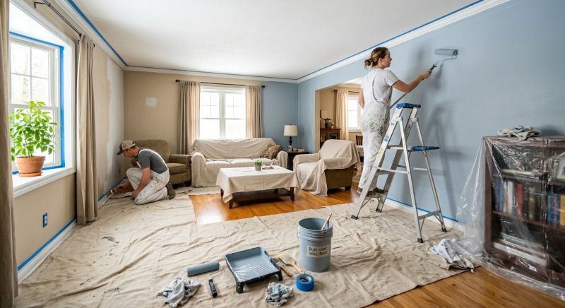 Living Room Painting in Wilmington, NC