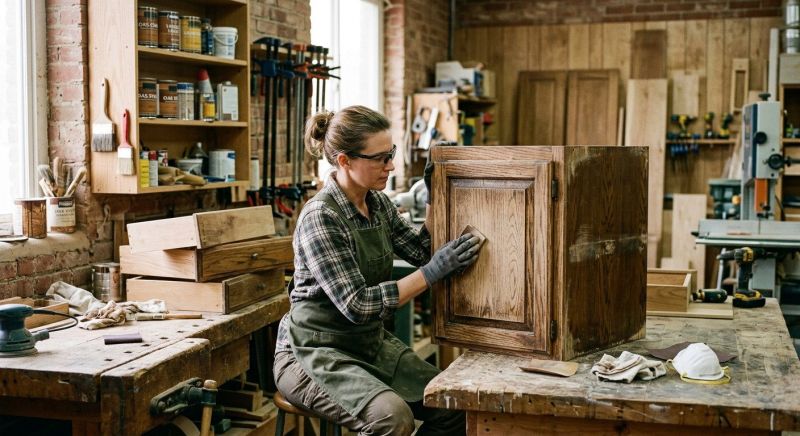 Oak Cabinet Refinishing in Lafayette, IN