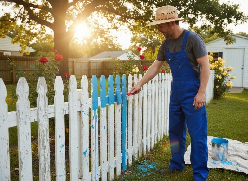 Pine Fence Staining in Waco, TX