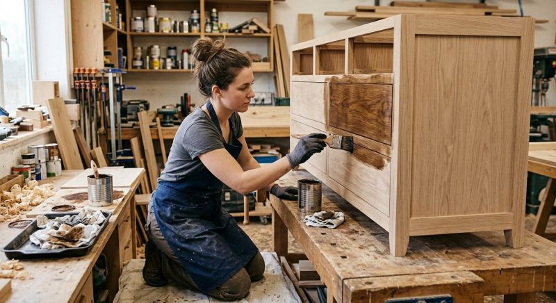 Wood Cabinet Staining in Terre Haute, IN